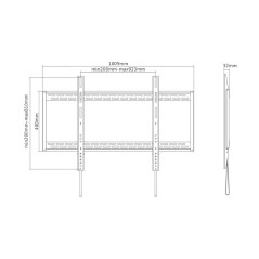 Soporte de Pared Fijo Aisens WT100F-067 para TV de 60-100'/ hasta 130kg - Imagen 5