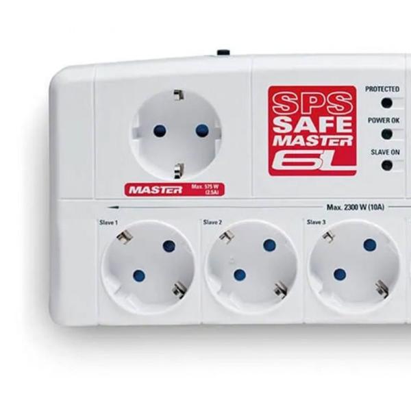 Regleta con interruptor Salicru SAFE MASTER/ 5 Tomas de corriente/ 1 Master/ 2 USB/ Blanca - Imagen 3