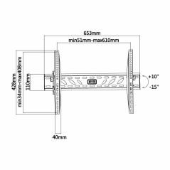 Soporte de Pared Inclinable Aisens WT70T-019 para TV de 37-70'/ hasta 50kg - Imagen 5