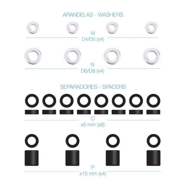 Kit de Montaje Universal TooQ SSK4820 para pantallas con Tornillería - Imagen 2