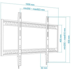 Soporte de Pared Fijo TooQ LP41130F-B para TV de 60-100'/ hasta 130kg - Imagen 5