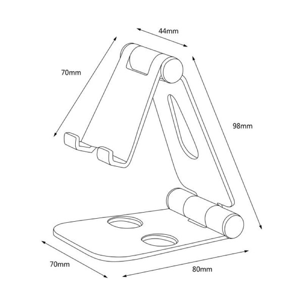 Soporte para Smartphone/Tablet Aisens MS2PM-086/ Plata - Imagen 5