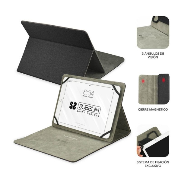 Funda Subblim Clever Stand para Tablets de 10.1'/ Negra - Imagen 2