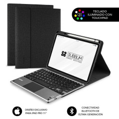 Funda con Teclado Subblim Keytab Pro Bluetooth Touchpad para Tablets Apple iPad Pro de 11' 2020/ Negra - Imagen 1