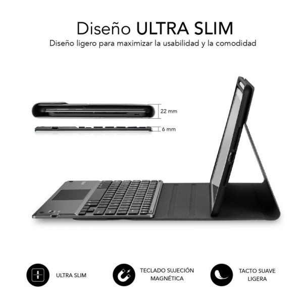 Funda con Teclado Subblim Keytab Pro Bluetooth Touchpad para Tablets Apple iPad Pro de 11' 2020/ Negra - Imagen 2