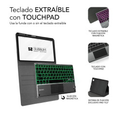 Funda con Teclado Subblim Keytab Pro Bluetooth Touchpad para Tablets Apple iPad Pro de 11' 2020/ Negra - Imagen 3