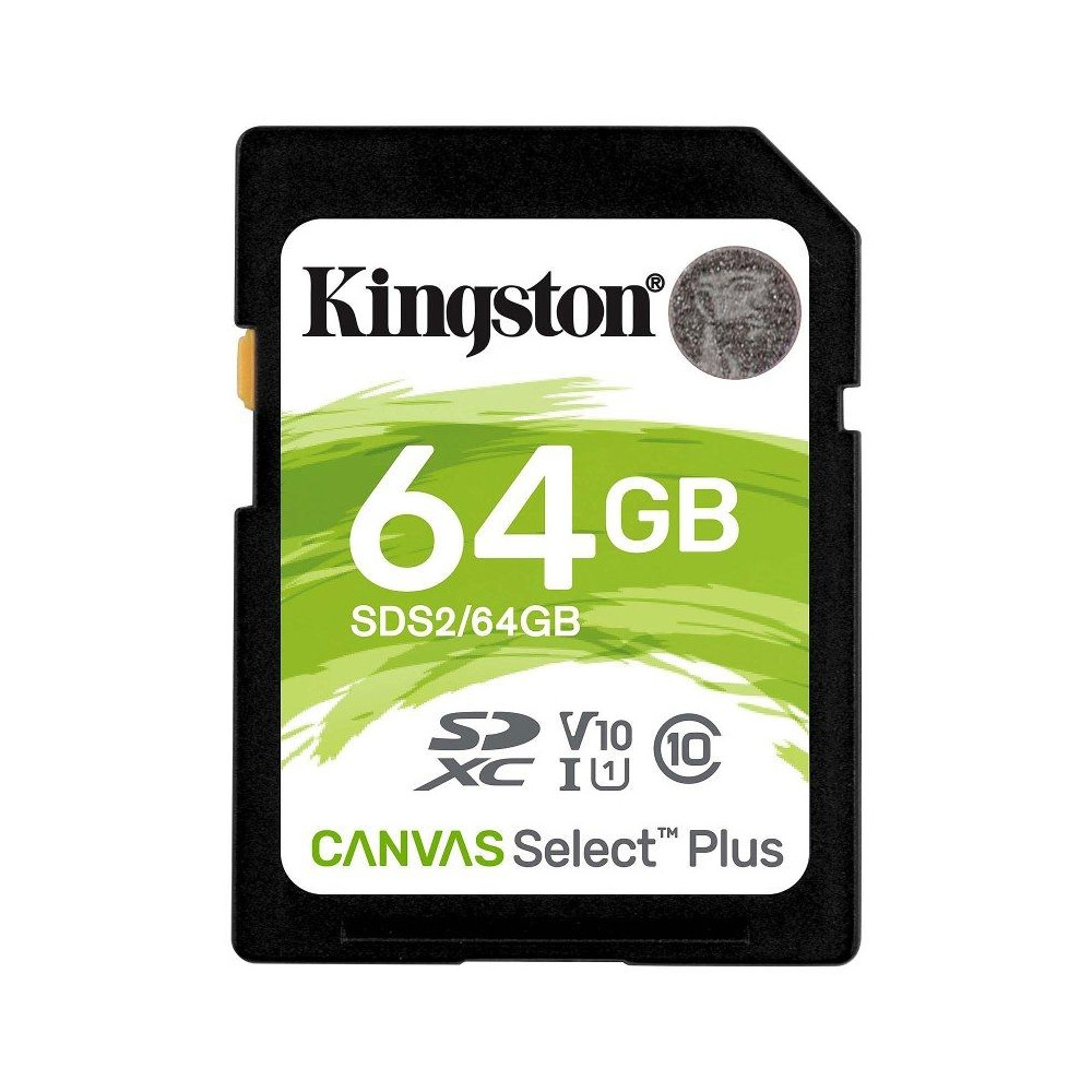 Tarjeta de Memoria Kingston CANVAS Select Plus 64GB SD XC/ Clase 10/ 100MBs - Imagen 1