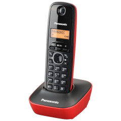 Teléfono Inalámbrico Panasonic KX-TG1611/ Negro y Rojo - Imagen 1