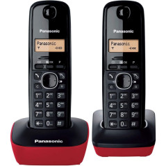 Teléfono Inalámbrico Panasonic KX-TG1612/ Pack DUO/ Negro y Rojo - Imagen 2