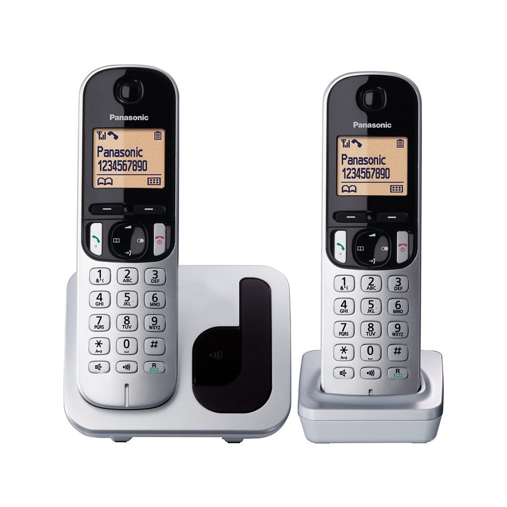 Teléfono Inalámbrico Panasonic KX-TGC212PL/ Pack DUO/ Plata - Imagen 1
