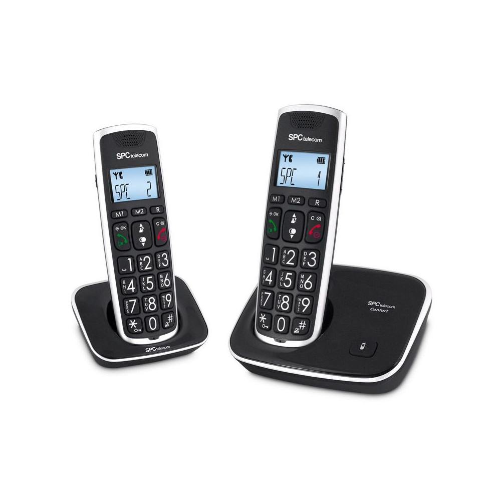 Teléfono Inalámbrico SPC Comfort Kaiser 7609N/ Pack DUO/ Negro - Imagen 1