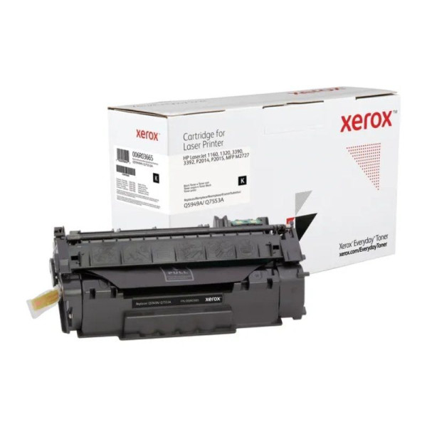 Tóner compatible Xerox 006R03665 compatible con HP Q5949A/Q7553A/ 3000 páginas/ Negro - Imagen 1