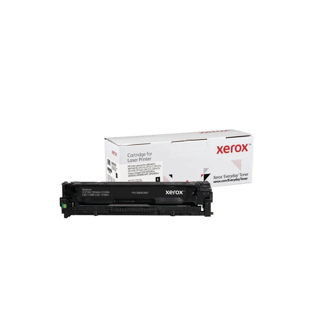 Tóner compatible Xerox 006R03807 compatible con HP CF210X/CB540A/CE320A/CRG-116BK/CRG-131BKH/ 2400 páginas/ Negro - Imagen 1