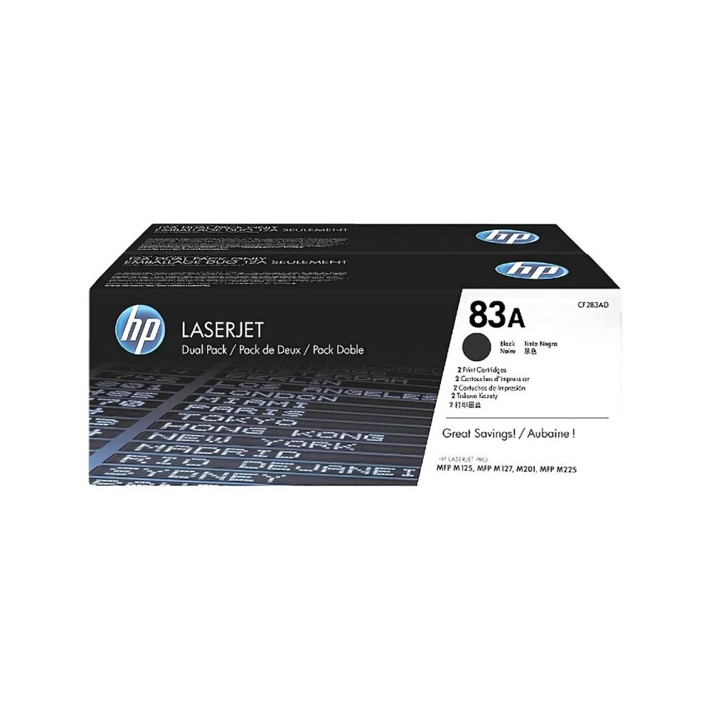 Tóner Original HP nº83A Multipack/ 2x Negro - Imagen 1