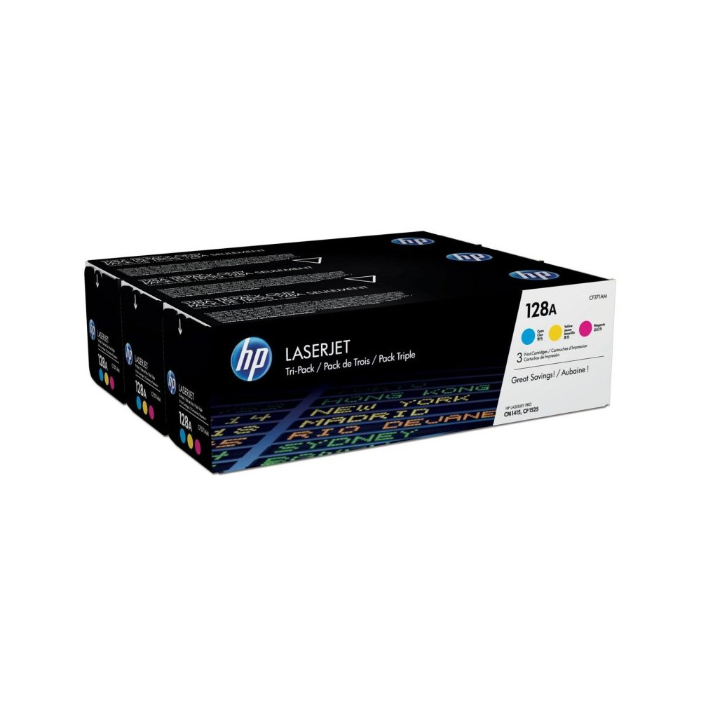 Tóner Original HP nº128A Multipack/ Cian/ Magenta/ Amarillo - Imagen 1