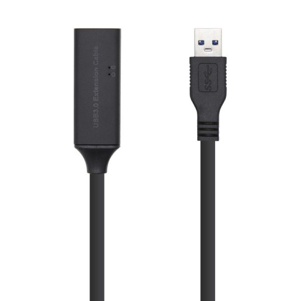 Cable Alargador USB 3.0 Aisens A105-0409/ USB Macho - USB Hembra/ 15m/ Negro - Imagen 1