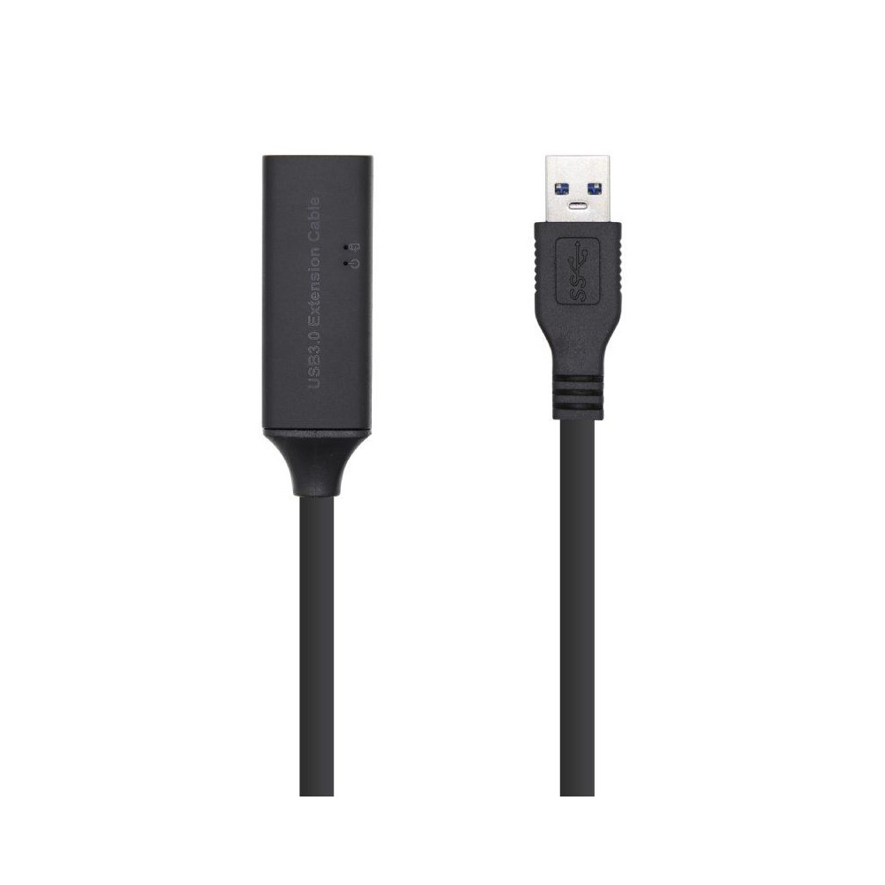 Cable Alargador USB 3.0 Aisens A105-0409/ USB Macho - USB Hembra/ 15m/ Negro - Imagen 1