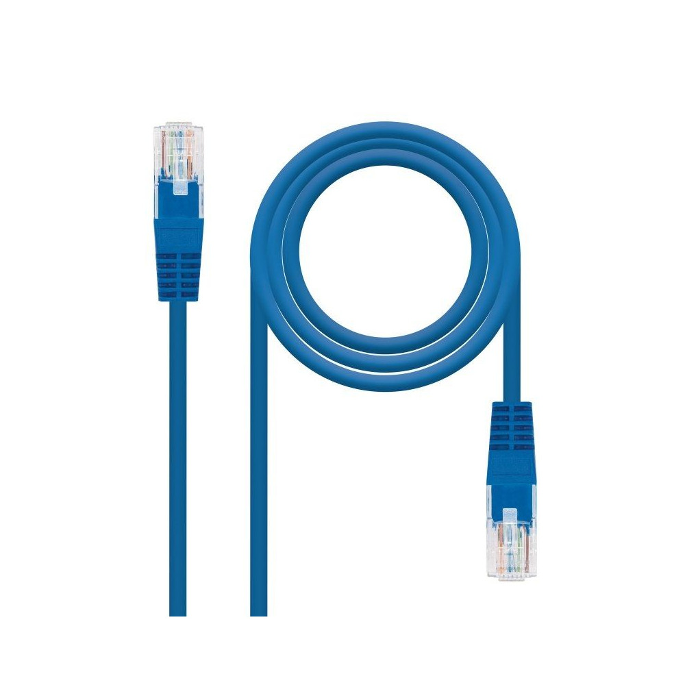 Cable de Red RJ45 UTP Nanocable 10.20.0401-BL Cat.6/ 1m/ Azul - Imagen 1