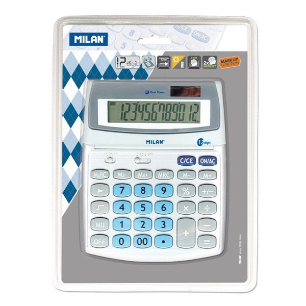 Calculadora Milan 152512BL/ Gris - Imagen 2