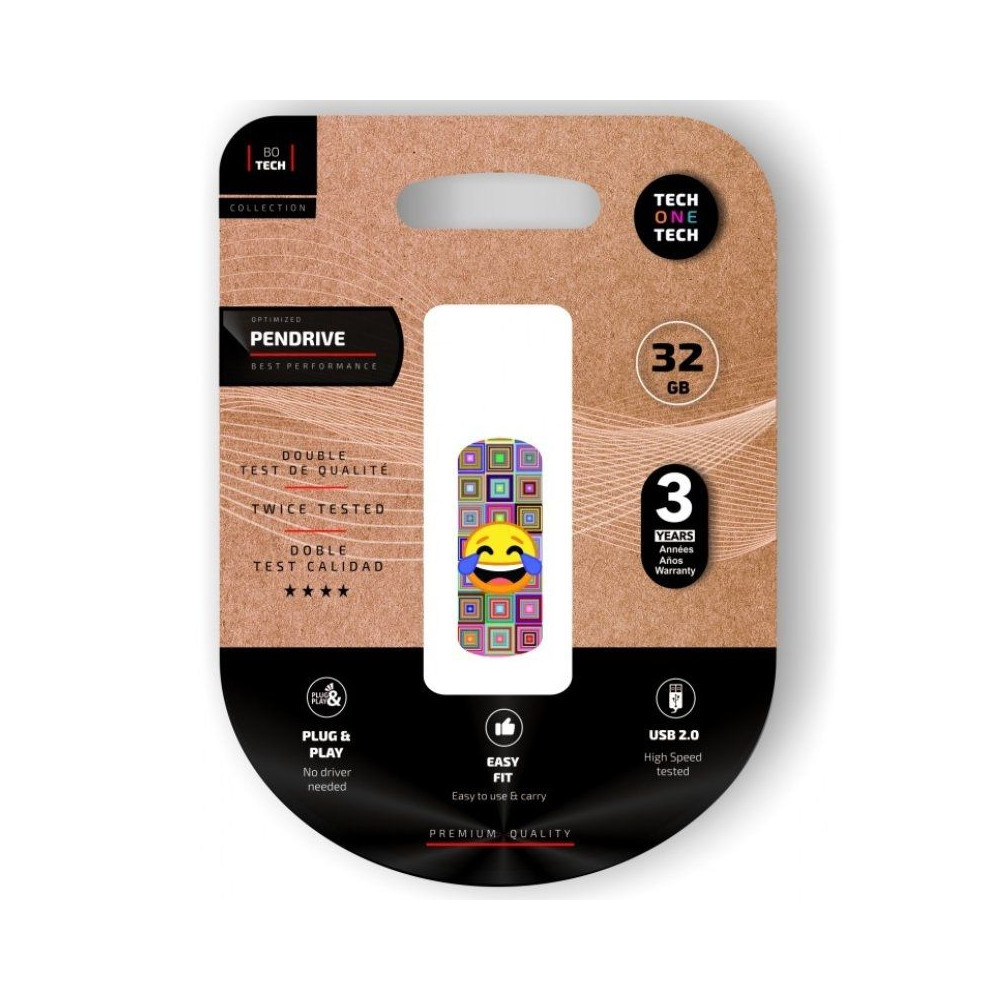 Pendrive 32GB Tech One Tech Emoji meparto USB 2.0 - Imagen 1
