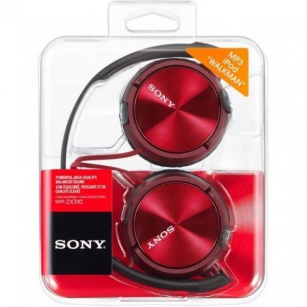 Auriculares Sony MDRZX310APR/ con Micrófono/ Jack 3.5/ Rojos - Imagen 4