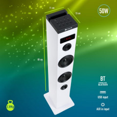 Torre de Sonido con Bluetooth NGS SKY CHARM/ 50W/ 2.0/ Blanca - Imagen 5