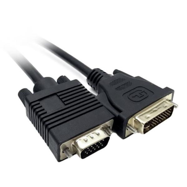Cable DVI 3GO CDVIVGA/ DVI-I Macho - HD DSUB Macho/ 2m/ Negro - Imagen 2