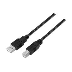 Cable USB 2.0 Impresora Aisens A101-0006/ USB Macho - USB Macho/ 1.8m/ Negro - Imagen 1