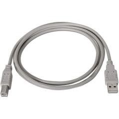 Cable USB 2.0 Impresora Aisens A101-0003/ USB Macho - USB Macho/ 3m/ Beige - Imagen 2
