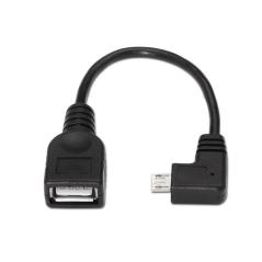 Cable USB 2.0 Aisens A101-0032/ MicroUSB Macho - MicroUSB Hembra/ 15cm/ Negro - Imagen 1