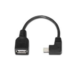 Cable USB 2.0 Aisens A101-0034/ MiniUSB Macho - USB Hembra/ 15cm/ Negro - Imagen 2
