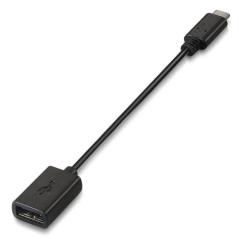 Cable USB 2.0 Aisens A107-0059/ USB Tipo-C Macho - USB Hembra/ 15cm/ Negro - Imagen 1
