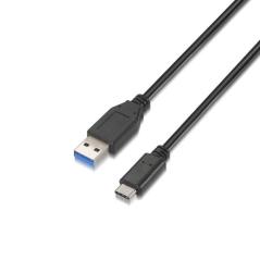 Cable USB 3.1 Aisens A107-0060/ USB Tipo-C Macho - USB Macho/ 1m/ Negro - Imagen 1