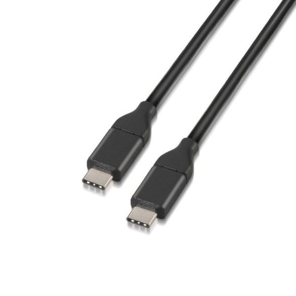 Cable USB 3.1 Tipo-C Aisens A107-0061/ USB Tipo-C Macho - USB Tipo-C Macho/ 1m/ Negro - Imagen 1
