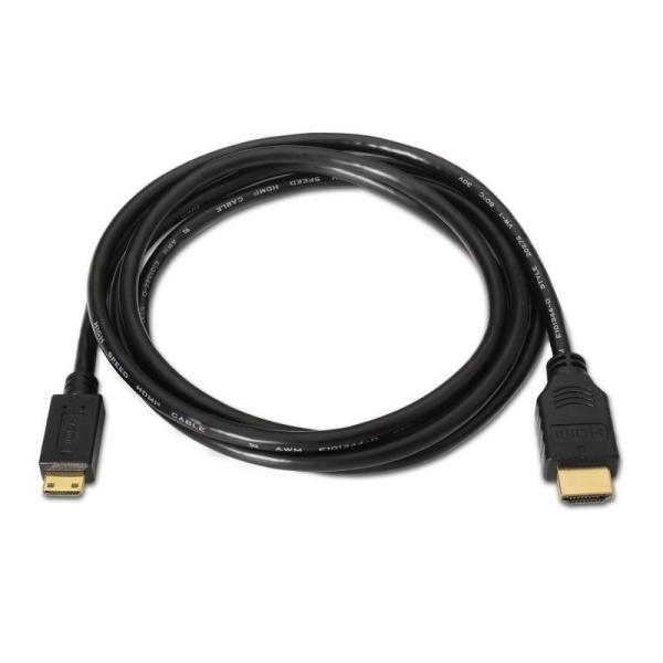 Cable HDMI Aisens A119-0115/ HDMI Macho - Mini HDMI Macho/ 3m/ Negro - Imagen 2