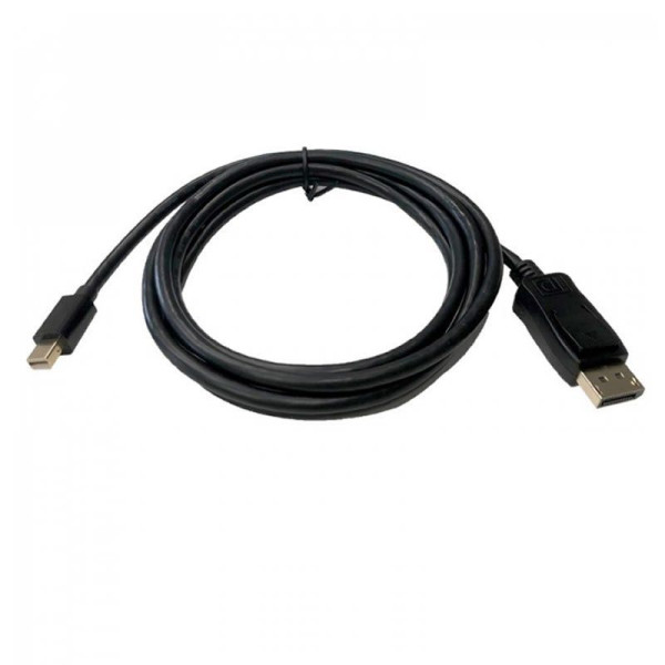 Cable Mini Displayport 3GO CMDPDP-2M/ Mini Displayport Macho - Displayport Macho/ 2m/ Negro - Imagen 1