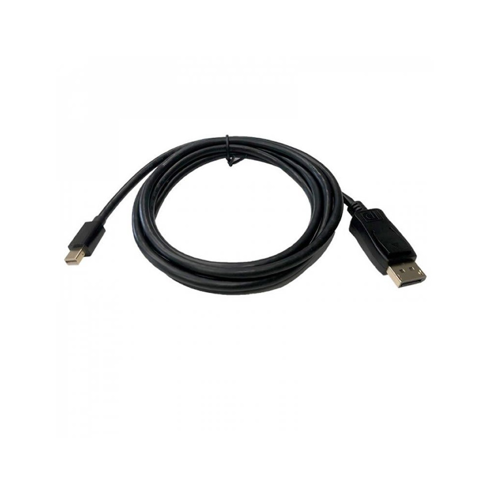 Cable Mini Displayport 3GO CMDPDP-2M/ Mini Displayport Macho - Displayport Macho/ 2m/ Negro - Imagen 1