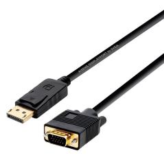 Cable Displayport Aisens A125-0365/ Displayport Macho - VGA Macho/ 2m/ Negro - Imagen 1