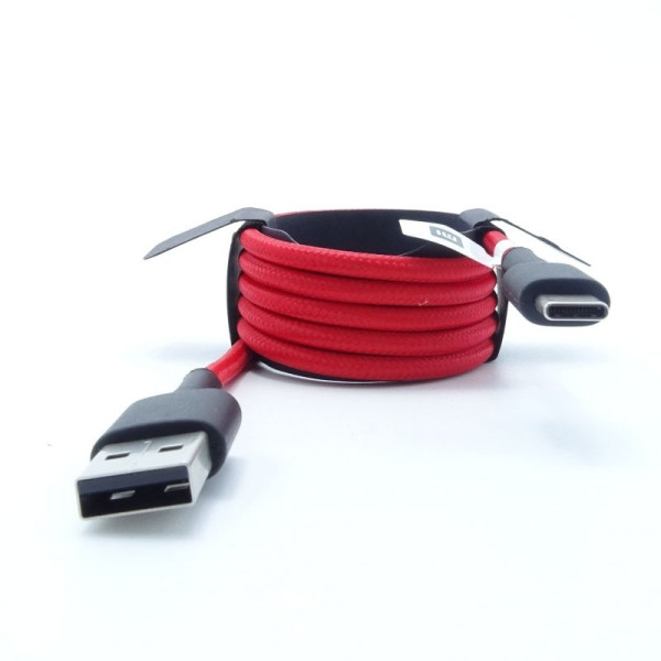 Cable USB Xiaomi SJV4110GL/ USB Macho - USB Tipo-C Macho/ 1m/ Rojo y Negro - Imagen 2