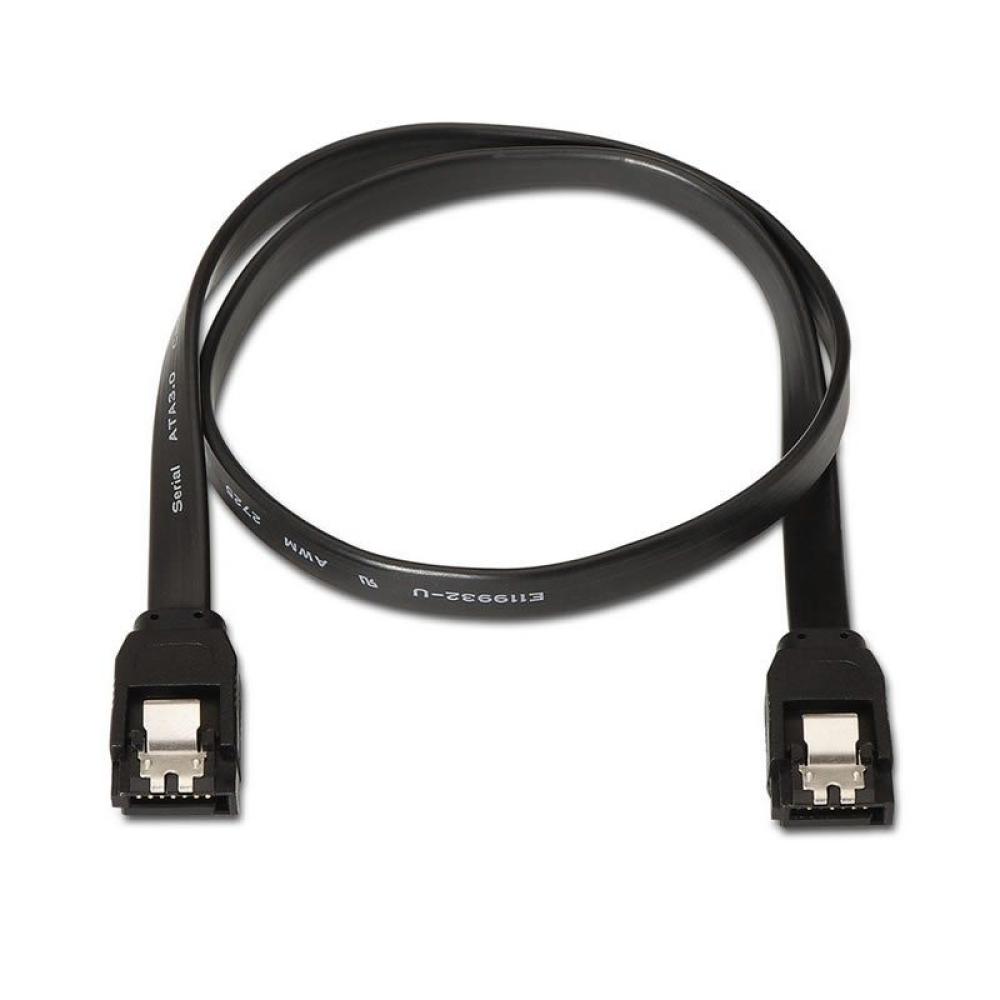 Cable SATA III Aisens A130-0157/ SATA Hembra - SATA Hembra/ 50cm/ Negro - Imagen 1