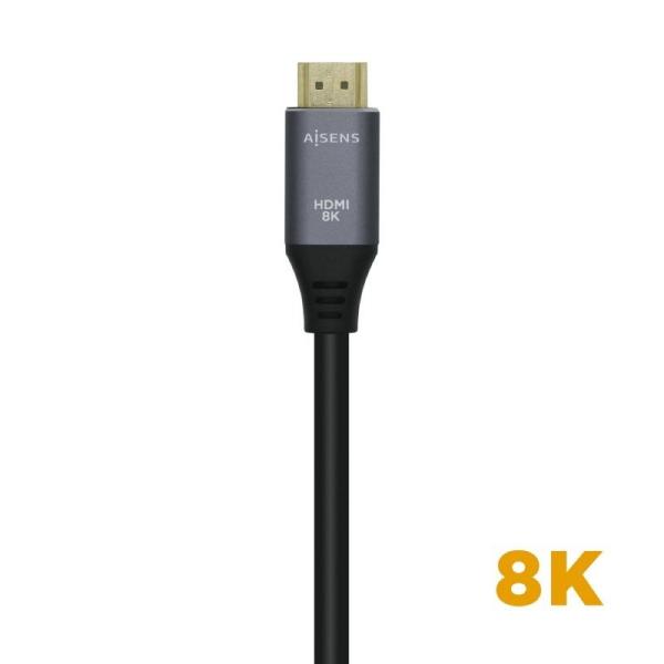 Cable HDMI 2.1 8K Aisens A150-0425/ HDMI Macho - HDMI Macho/ 0.5m/ Gris Negro - Imagen 2