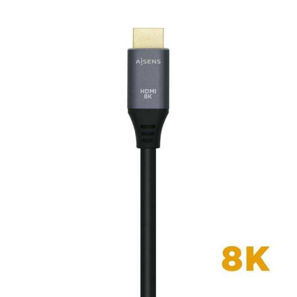 Cable HDMI 2.1 8K Aisens A150-0425/ HDMI Macho - HDMI Macho/ 0.5m/ Gris Negro - Imagen 3
