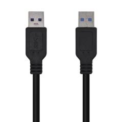 Cable USB 3.0 Aisens A105-0446/ USB Macho - USB Macho/ 1m/ Negro - Imagen 1