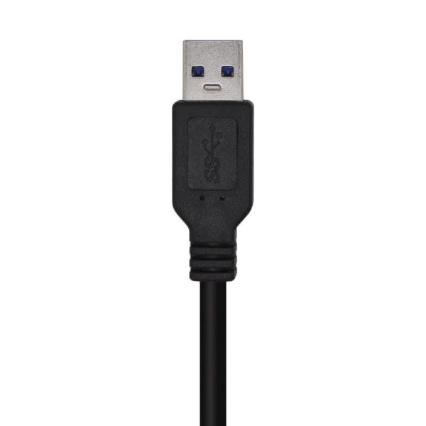Cable USB 3.0 Aisens A105-0447/ USB Macho - USB Macho/ 2m/ Negro - Imagen 2