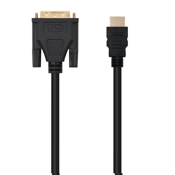 Cable HDMI Nanocable 10.15.0502/ DVI Macho - HDMI Macho/ 1.8m/ Negro - Imagen 1