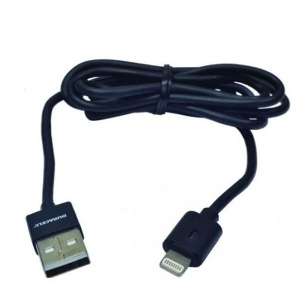 Cable USB Lightning Duracell USB5012A/ USB Macho - Lightning Macho/ 1m/ Negro - Imagen 1