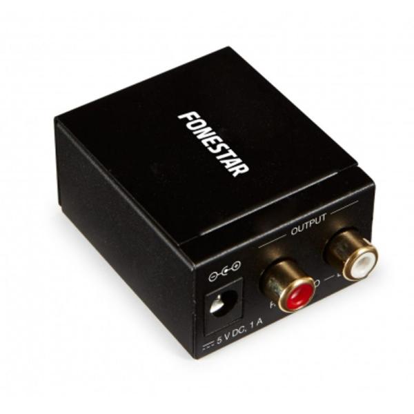 Convertidor de Audio Fonestar FO-37DA/ Entrada Toslink y RCA/ Salida 2x RCA - Imagen 1