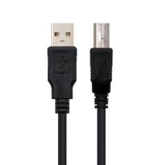 Cable USB 2.0 Impresora Nanocable 10.01.0103-BK/ USB Macho - USB Macho/ 1.8m/ Negro - Imagen 2