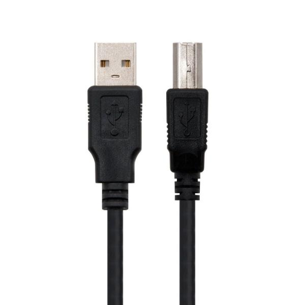 Cable USB 2.0 Impresora Nanocable 10.01.0105-BK/ USB Macho - USB Macho/ 4.5m/ Negro - Imagen 2