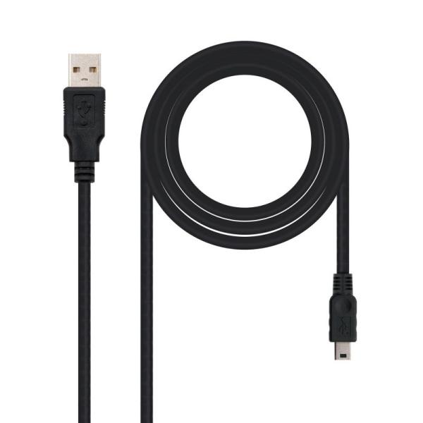 Cable USB 2.0 Nanocable 10.01.0405/ USB Macho - MiniUSB Macho/ 4.5m/ Negro - Imagen 3